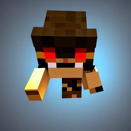 Image similar to Steve from Minecraft, Steve is falling into a terrifying dark abyss, dramatic lighting, dramatic angle