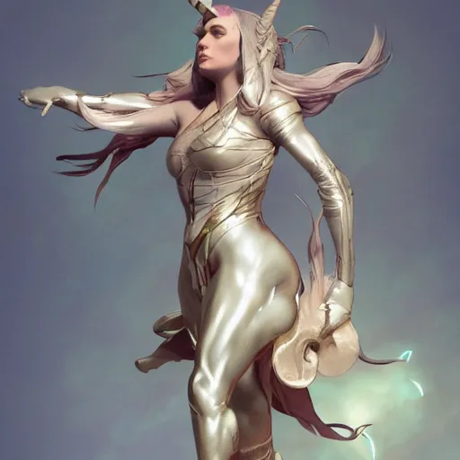 Image similar to a unicorn with a broken leg, art by artgerm and greg rutkowski and alphonse mucha, concept art, octane render, unreal engine 5, highly detailed, high quality, 8 k, soft lighting, realistic face, path traced