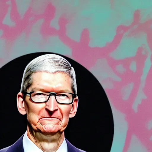 Prompt: tim cook as a cult leader