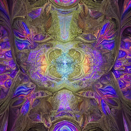 Prompt: a beautiful stone carving of an intricate psychedelic cathedral populated by mandelbrot fractals by android jones, carved soap, unreal engine, volumetric lighting, dynamic lighting, bright, dramatic lighting, high contrast, neon glow, carved marble, opalescent, sacred geometry, religious, angelic, catholicpunk, stark, trending on artstation