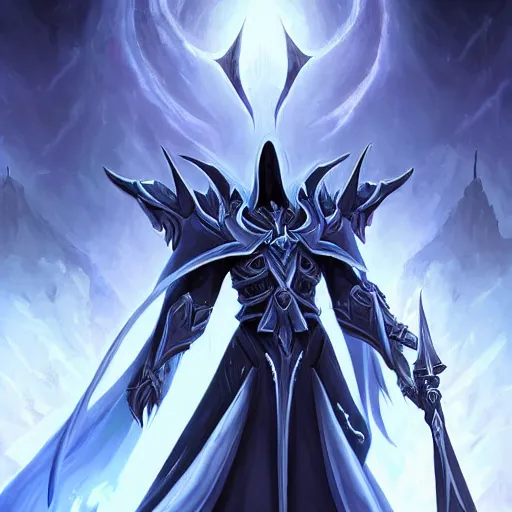 Image similar to Malthael in heavy armor, artstation hall of fame gallery, editors choice, #1 digital painting of all time, most beautiful image ever created, emotionally evocative, greatest art ever made, lifetime achievement magnum opus masterpiece, the most amazing breathtaking image with the deepest message ever painted, a thing of beauty beyond imagination or words