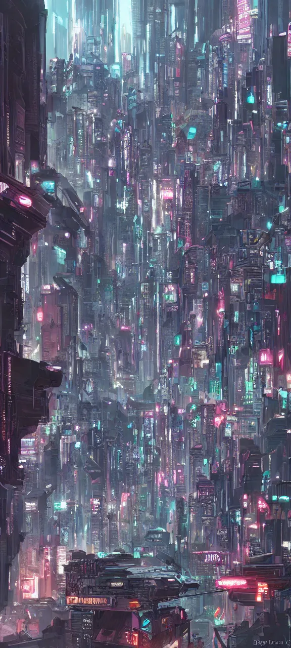 Image similar to Cyberpunk City, by Bjorn Barends