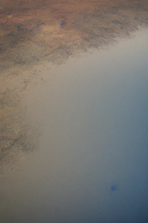 Image similar to realistic full height cinematic rothko picture stunning dry river delta aerial view of dense swampland by denis villeneuve and hiroshi yoshida, fluid simulation in houdini, distant mountain range, hyperrealism, moorland, matte painting, trending on artstation, 8 k very hight detail, rendered in octane