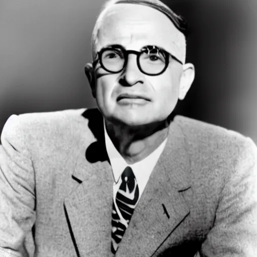 Prompt: Harry Truman brand brain tonic