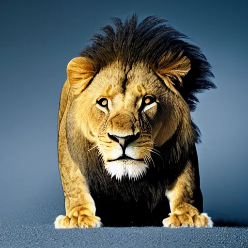 Image similar to a mouse with a lion's mane, hyper realistic, national geographic