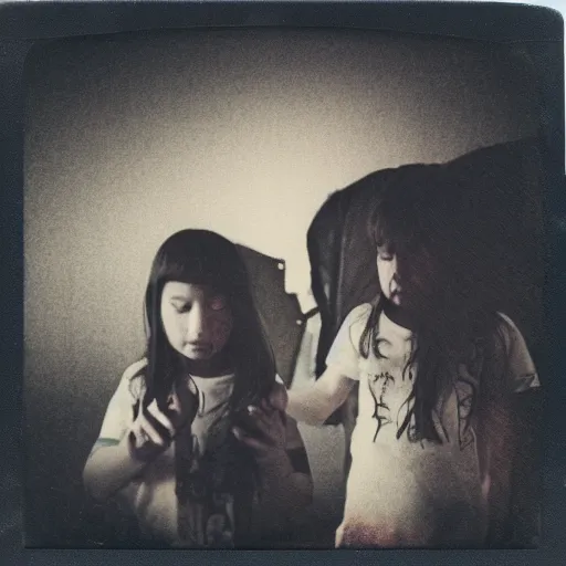 Prompt: a double exposed polaroid photo of a child controlling the galaxy, 5 0 0 px