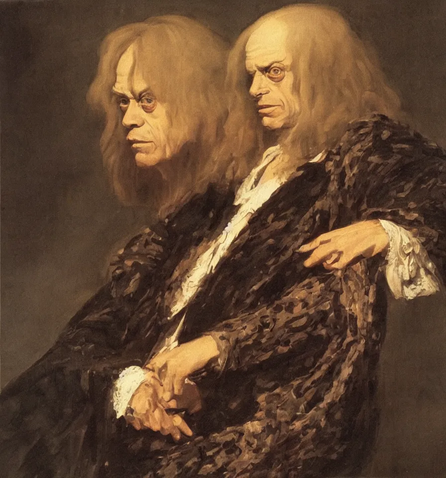 Image similar to A portraiture of Klaus Kinski painted by Hyacinthe Rigaud