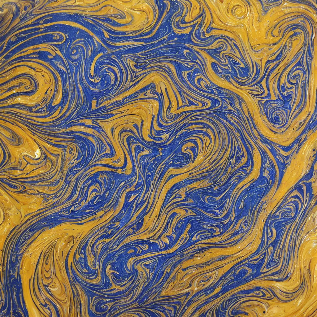 Prompt: Elaborate marble acrylic pour flow art abstract paint pouring painting, baroque motifs, swirls, kintsugi intricate roroco fractality