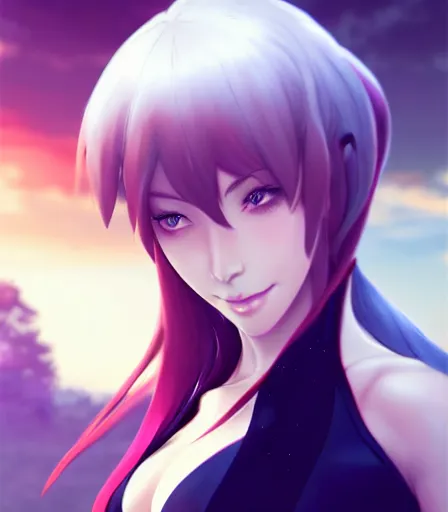 Image similar to beautiful portrait of a gorgeous personal trainer who looks like Rias Gremory , character design by charlie bowater, ross tran, artgerm, and makoto shinkai, detailed, soft lighting, rendered in octane