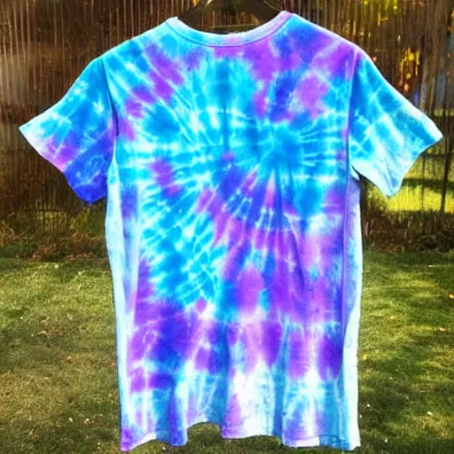 Prompt: A tie-dyed t-shirt
