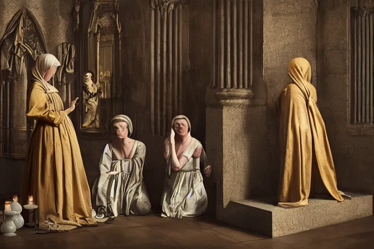 Prompt: the three marys at the sepulchre, erwin olaf