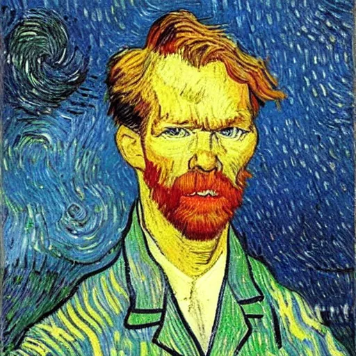 Image similar to edwin rutte in the style of vincent van gogh