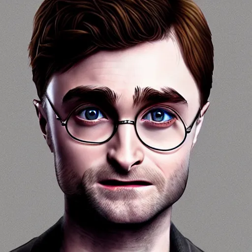 Prompt: a detailed portrait of daniel radcliffe has harry potter by artgerm