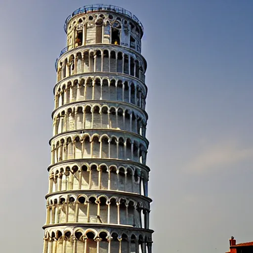 Image similar to Leaning tower of pisa cracked in two parts