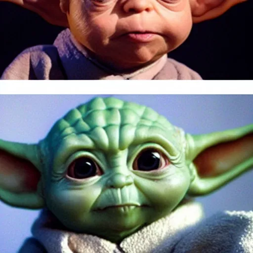 Image similar to baby yoda played by peter dinklage