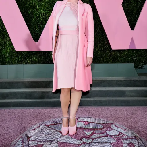 Image similar to margot robbie, wearing all pink, canon eos r 3, f / 1. 4, iso 2 0 0, 1 / 1 6 0 s, 8 k, raw, unedited, symmetrical balance, in - frame