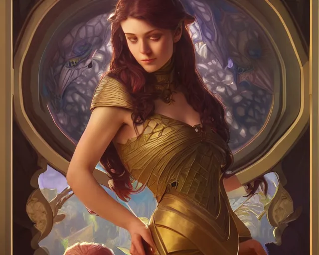 Image similar to photography of maginel wright enright barney, deep focus, d & d, fantasy, intricate, elegant, highly detailed, digital painting, artstation, concept art, matte, sharp focus, illustration, hearthstone, art by artgerm and greg rutkowski and alphonse mucha