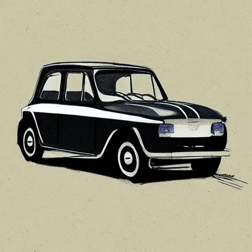 Image similar to “Renault 4 1965 hand drawn sketch”