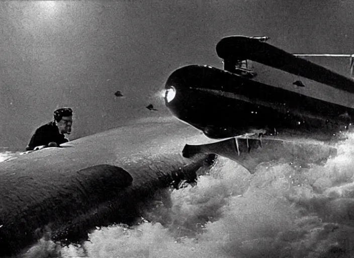 Image similar to scene from the 1 9 4 0 submarine spy thriller film the hunt for red october