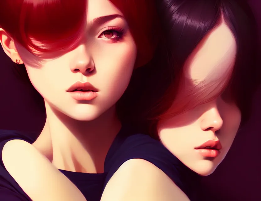 Prompt: a portrait of a girl by by ilya kuvshinov, fuji choko, ross tran, 8 k resolution, trending on artstation