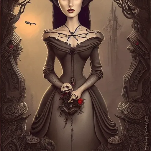 Prompt: Lofi gothic portrait Pixar style by Joe Fenton and Stanley Artgerm and Tom Bagshaw