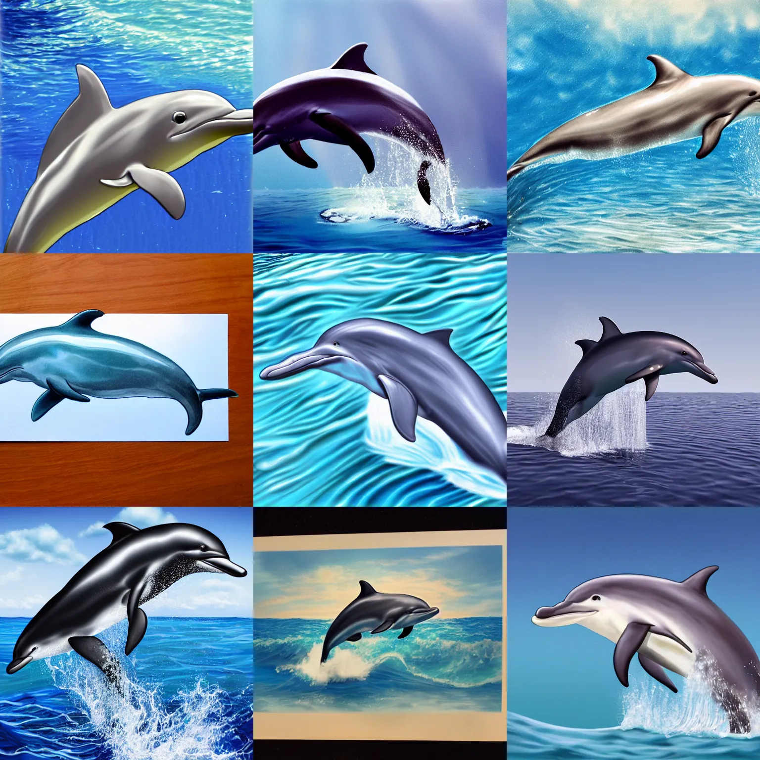 Prompt: photorealistic dolphin