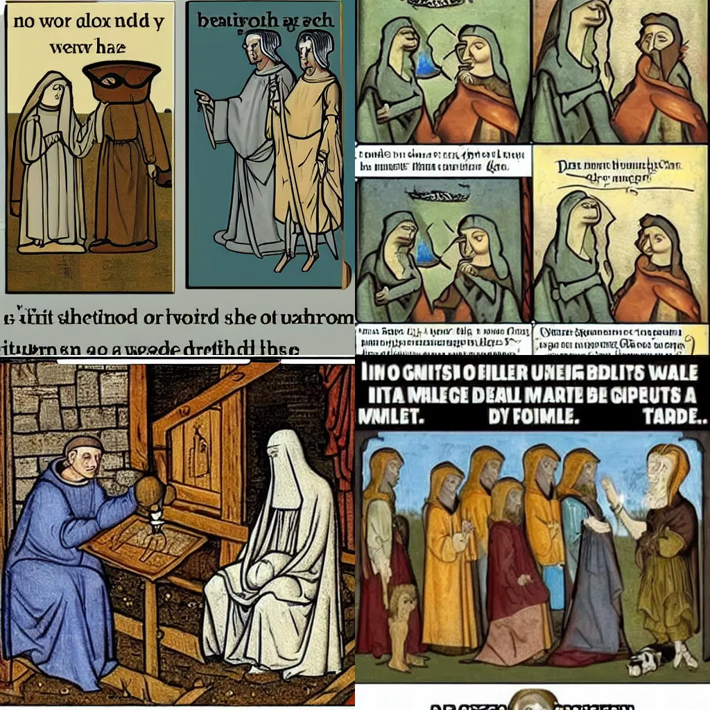 Prompt: memes from the middle ages