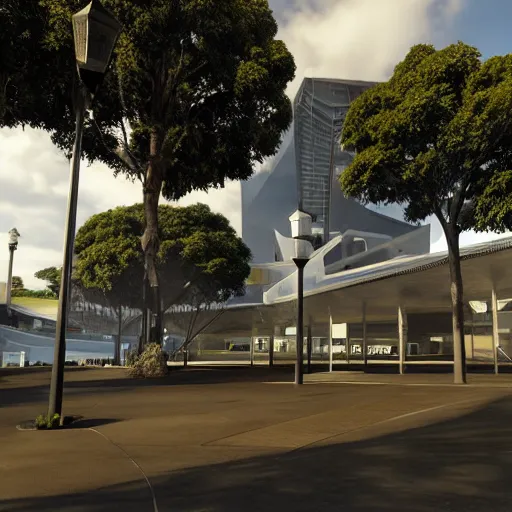 Image similar to photo realistic auckland museum 2 0 7 7, unreal engine