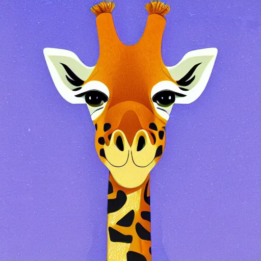 Prompt: a giraffe wearing a tie, digital art