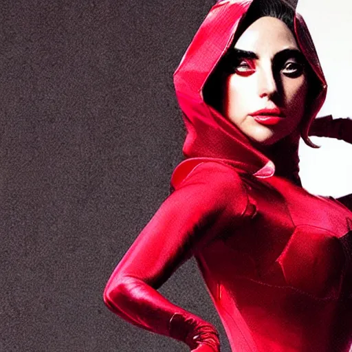 Prompt: lady gaga as the scarlet witch