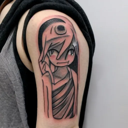 Image similar to konata izumi, tattoo on arm