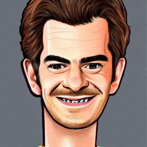 Image similar to andrew garfield caricature