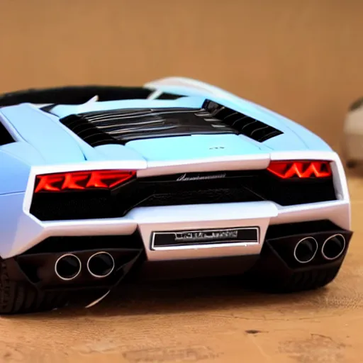 Image similar to a lamborghini made out of clay, claymation