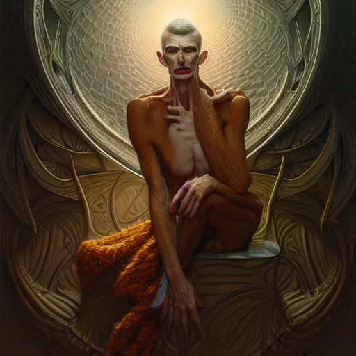 Image similar to david bowier missing his arms and legs, intricate, highly detailed, centered, digital painting, artstation, concept art, smooth, sharp focus, illustration, artgerm, tomasz alen kopera, peter mohrbacher, donato giancola, joseph christian leyendecker, wlop, boris vallejo