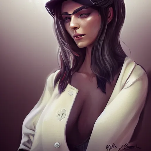 Image similar to a woman wearing a stylish outfit, highly detailed, digital painting, artstation, concept art, smooth, sharp focus, illustration
