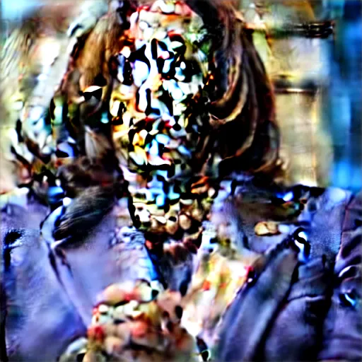 Image similar to kamala harris dressed up in hardcore gangbanger cosplay with face tattoos