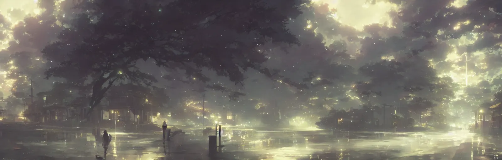 Image similar to anime kyoto animation key by greg rutkowski night ultrahd fantastic details