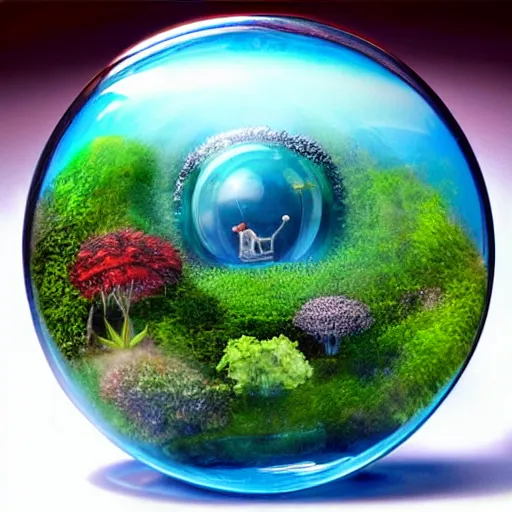 ecosystem inside of a glass sphere by ghibli Stable Diffusion OpenArt