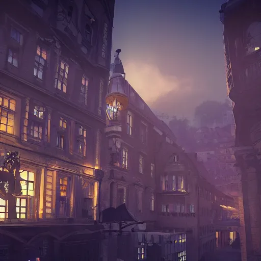 Prompt: city of halle in germany, solarpunk, dynamic lighting, cinematic composition, artstation, ayan nag, marcin rubinkowski, adrien girod