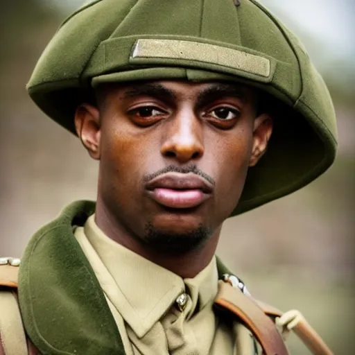 Prompt: playboi carti as a german world war ii soldier 4 k detailed super realistic