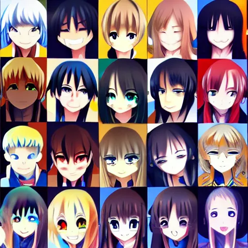 Image similar to there were eight anime people, no more than eight. Less than nine but more than seven, eight eight eight, 2 girls 6 guys digital art masterpiece 4k detailed eyes detailed face sharp cute smiles seductive