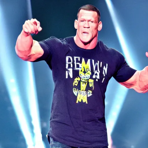 Prompt: John Cena rapping