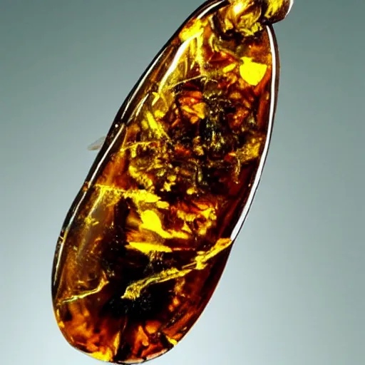 Image similar to insects completely encased in fossilized amber