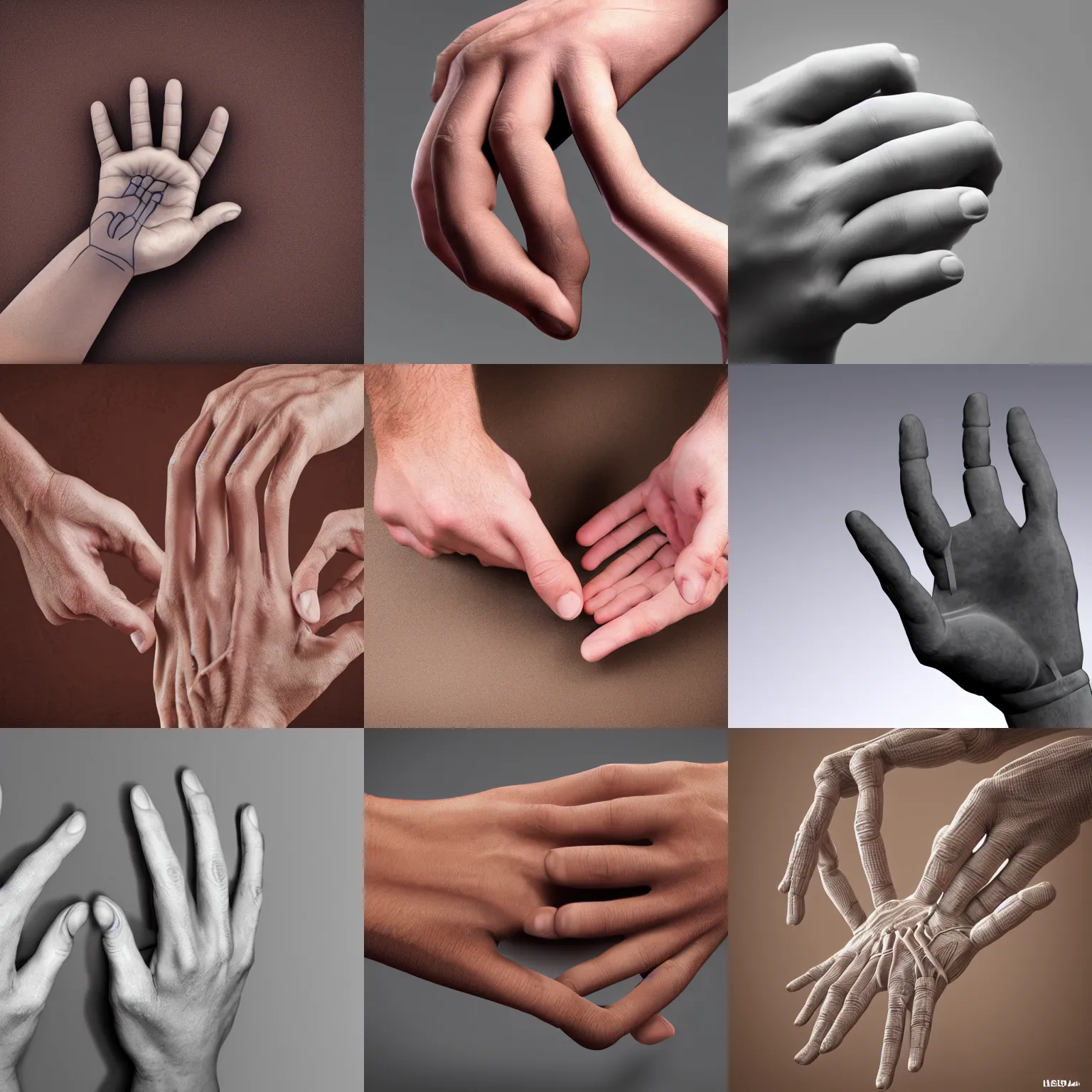 Prompt: structure the structure of the human hand, very detailed, 8k