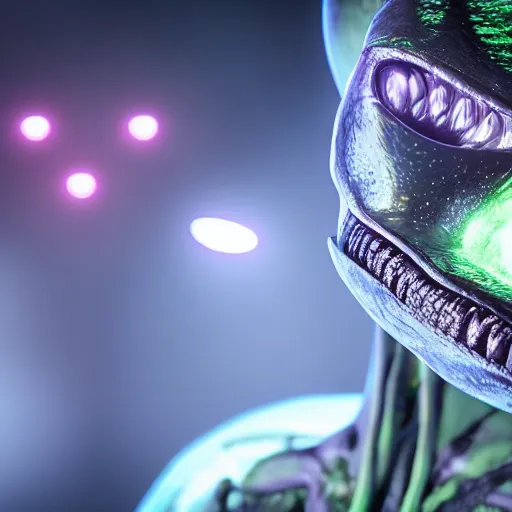 Prompt: macro photo of alien lifeforms fluorescent , translucent , 8k photorealistic, cinematic lighting, detailed, photorealistic, unreal engine