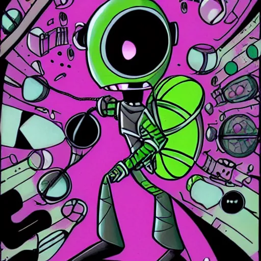 Image similar to invader zim on planet devastis