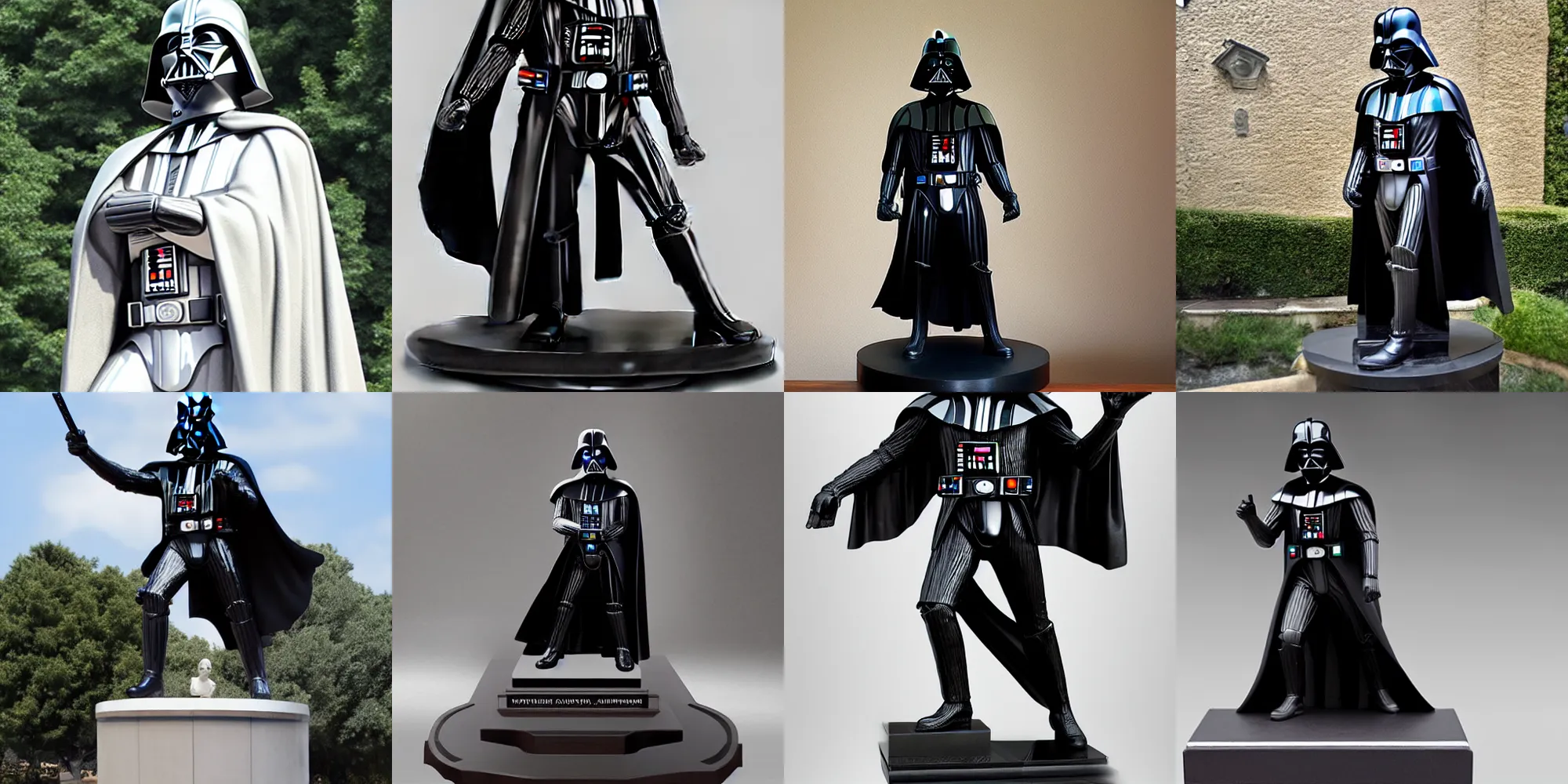 Prompt: Darth Vader statue in the style of Antonio Canova