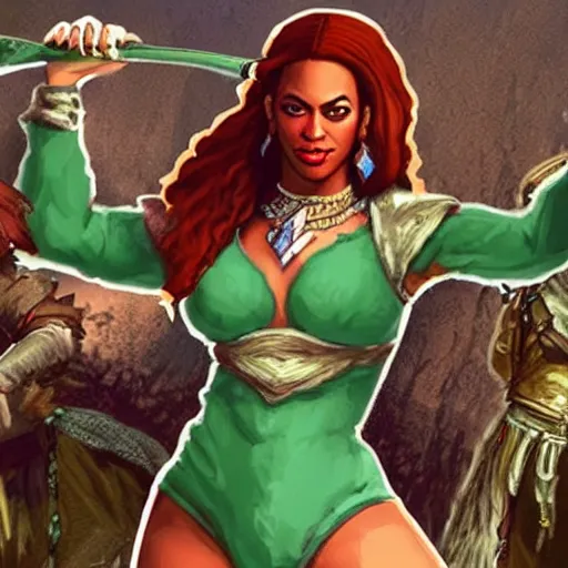 Prompt: How to be a Half-Orc Bard, by Beyonce.