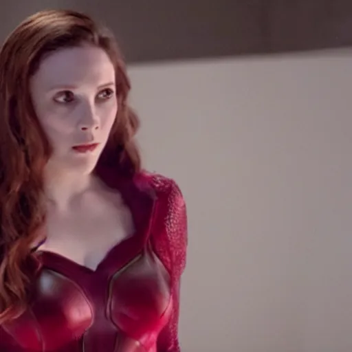 Prompt: Scarlet Witch pregnant, movie screencap