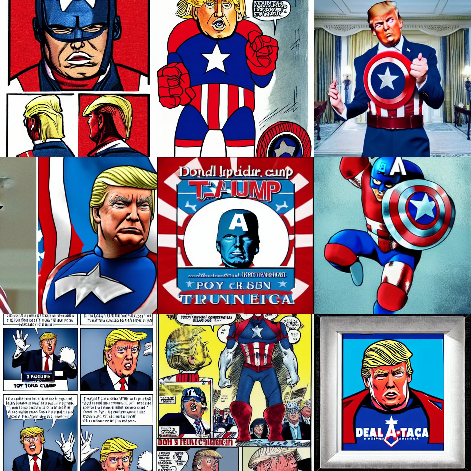 Prompt: Donald Trump as Captain America